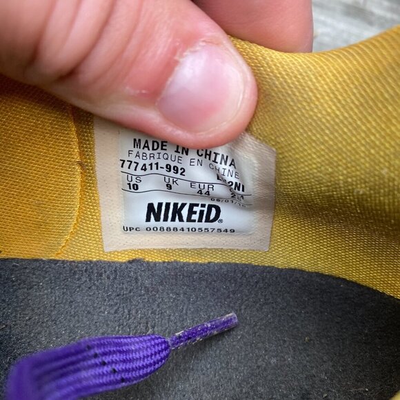 RARE 2015 Nike Kobe 10 Low Nike ID Lakers Size 10 'Iroquois' - Picture 7 of 9